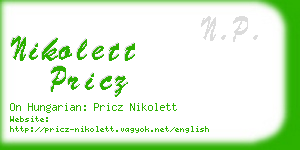 nikolett pricz business card